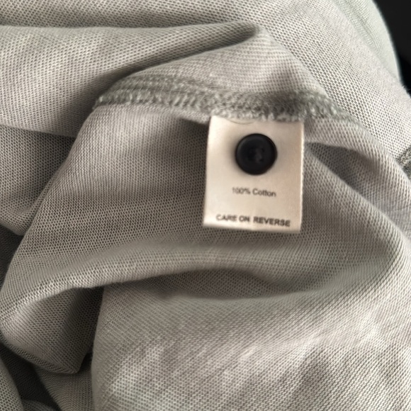 Billy Reid light moss long sleeve 100% cotton henley. Medium. - Picture 6 of 7